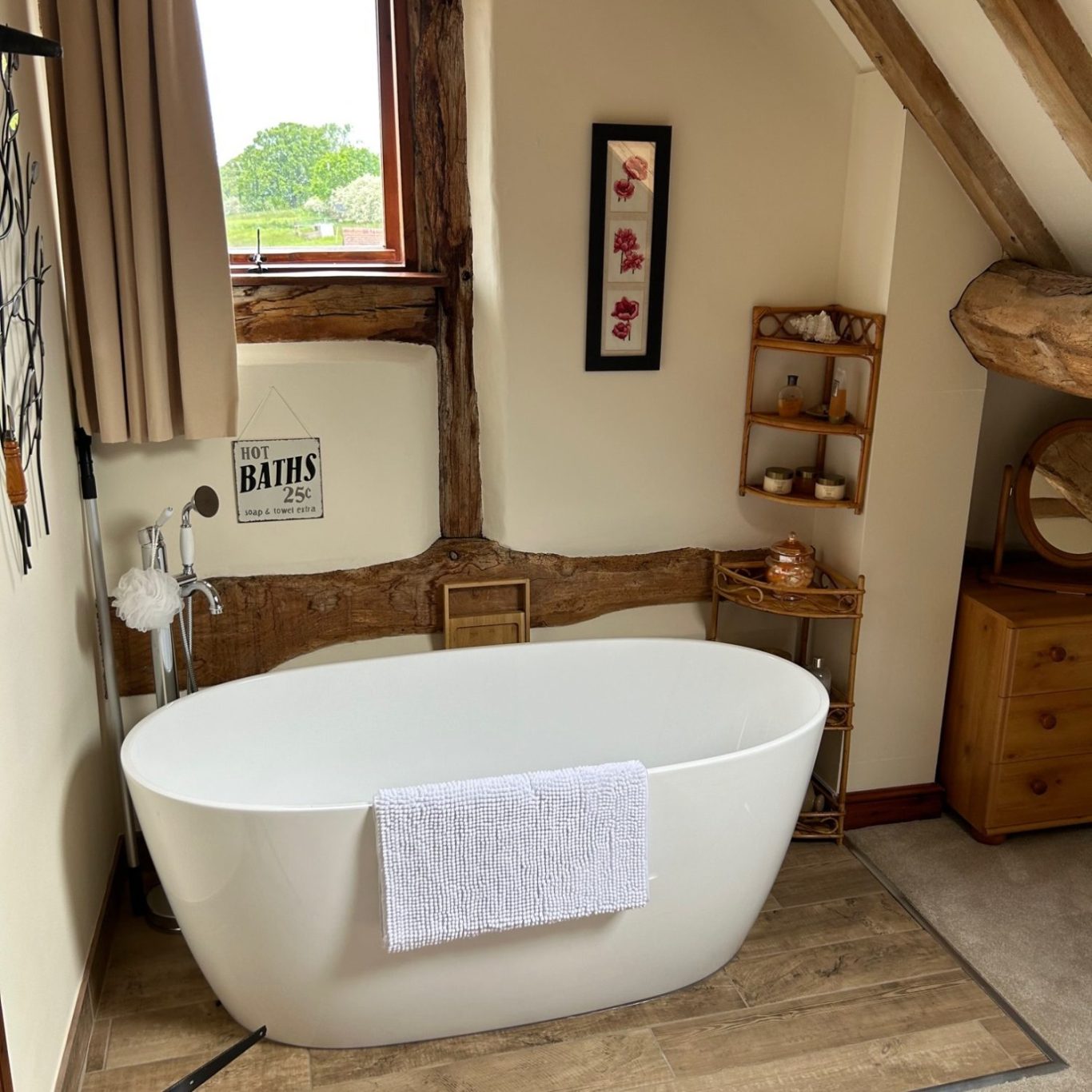 A classic bath in a listed period house near Stratford-upon-Avon